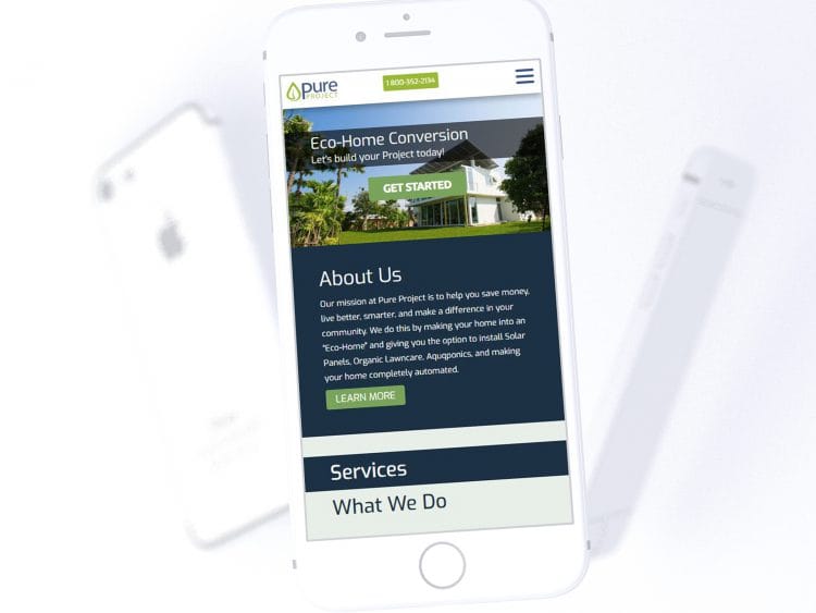 Pure Project Mobile Mockup