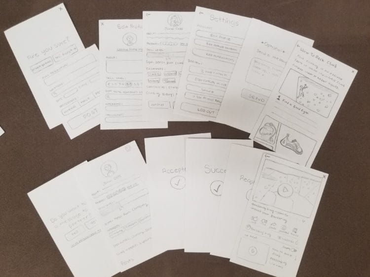 Venture - Paper Prototypes